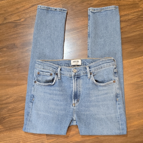 Agolde Women's Skinny Jeans in Light Blue - Picture 1 of 10